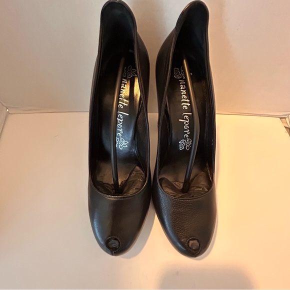 Nanette Lepore Peep Toe Pump Black 8.5 - Picture 10 of 13